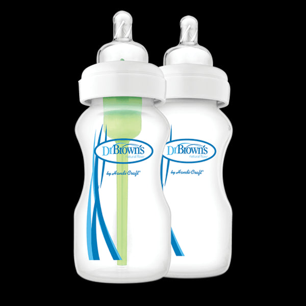 Dr Brown's 9 OZ/270 ML Pesu Wide-Neck "Options" Bottle, Twin-Pack