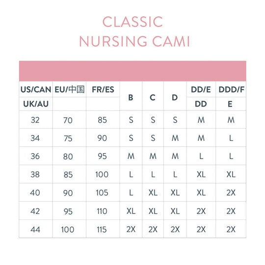 Bravado Classic Nursing Cami - Black (4 Sizes)