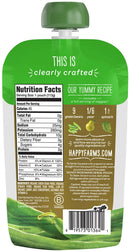 [2-Pack] Happy Baby Happy Family Happy Tot Clearly Crafted - Green Beans Spinach & Pears, 113 g. Stage 2 (For 6m up) Exp: 10/25